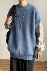 高品质新款流行毛衣套头潮流针织衫纯色男圆领长袖百搭M196-P42，男装针织衫/毛衣，星座512-4