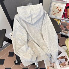 纯色连帽卫衣男士重磅薄款潮牌落肩上衣宽松休闲帽衫外套，女装短外套，星座1013