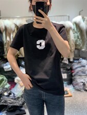 2022年春季新款字母C印花图案百搭短袖T恤，女装T恤，L·H·X