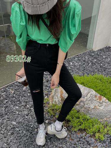 【现货】秋割破特色小脚裤，其它，T7