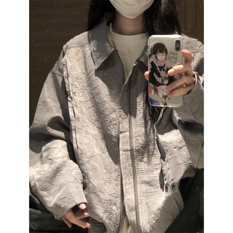 【有货】cleanfit短款褶皱外套男款春秋高级感痞帅夹克W186LL-P72图片