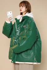 冬季中性风假两件PU皮棉衣外套加绒休闲棉服男士8132-P145控价188，男装棉衣，电商A441-1