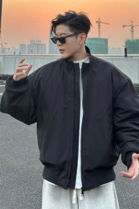 夹棉加厚棉衣[网图]飞行员夹克美式短款外套男 5D1199-TP48不图片