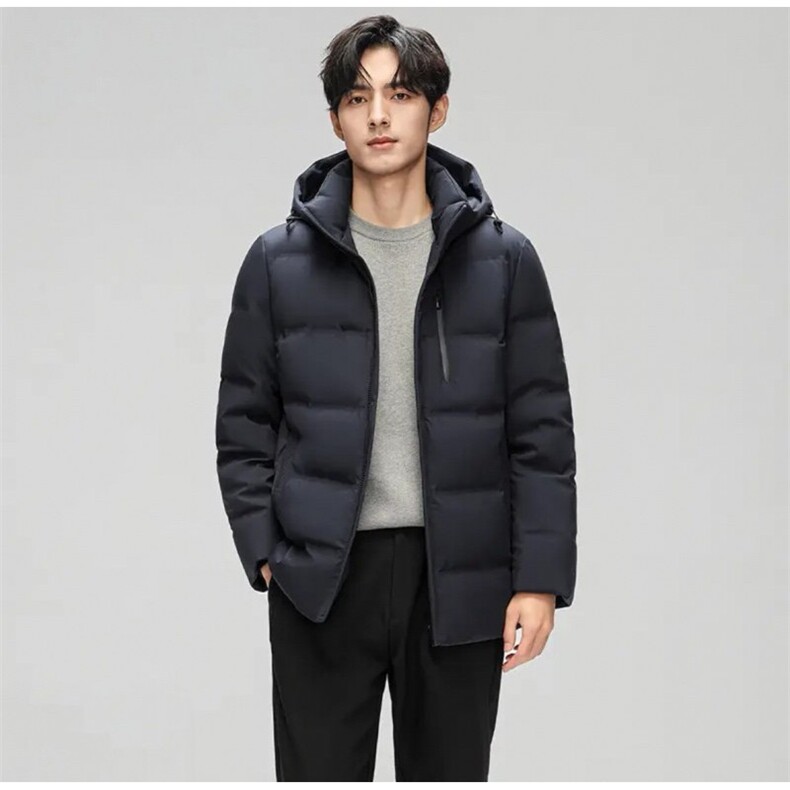 新款男士羽绒服白鸭绒加厚防寒帽子可脱卸309B-3-E067-P250图片