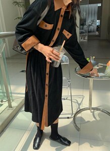 秋款腰带连衣裙,女装连衣裙,MJJ