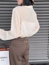 新款洋气时尚仿料气质衬衫，女装衬衫，L·H·X