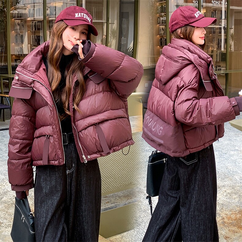 现货可推2025冬装新款加厚白鸭绒气质休闲宽松显瘦羽绒服女图片