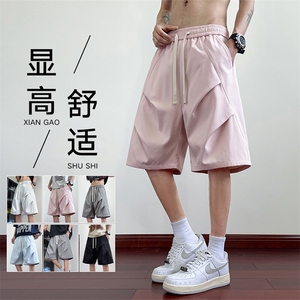 短裤男夏季薄款透气运动中裤美式休闲篮球裤子 A436-585-P30图片