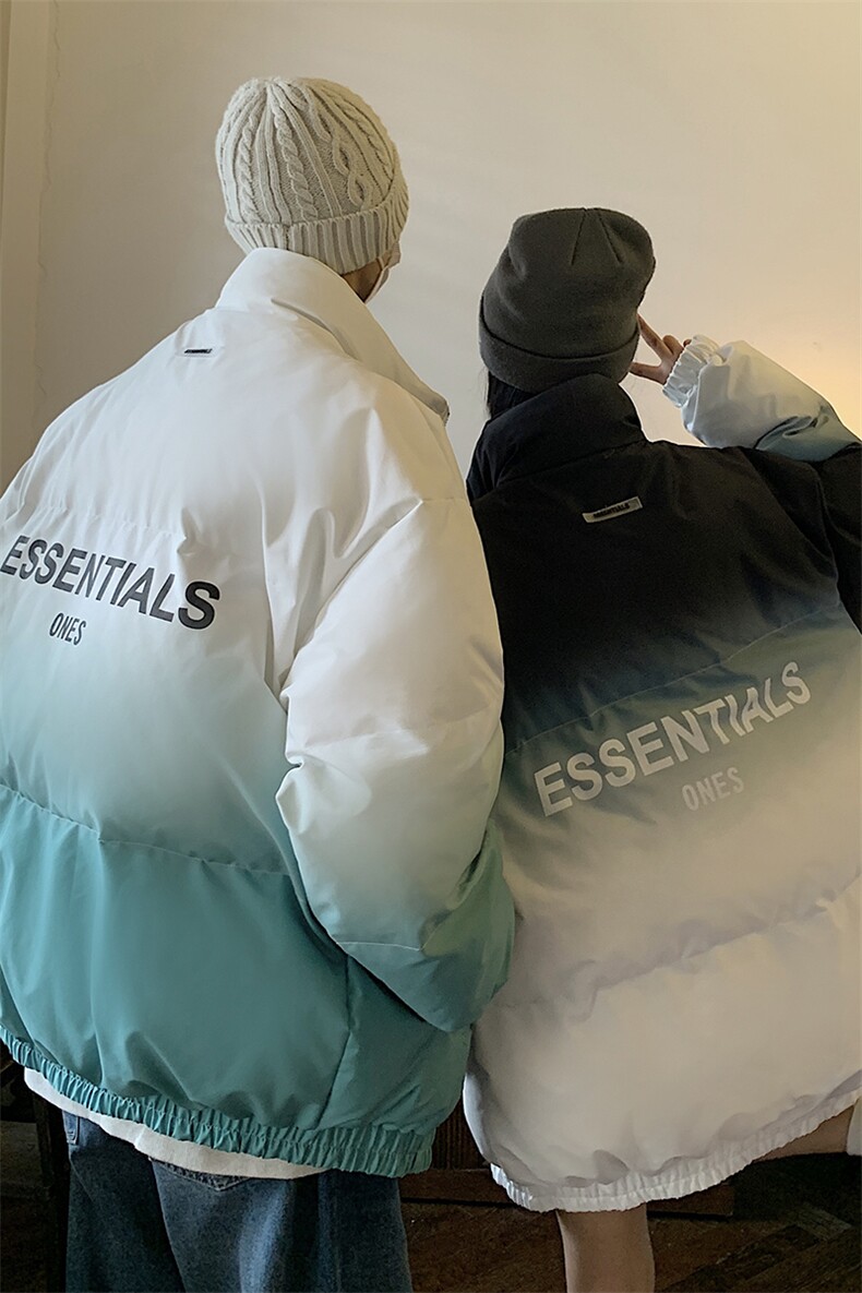 港风情侣渐变色情侣装棉衣宽松棉服冬装加厚外套G1036P128女类,男装棉衣,电商A339