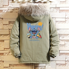 MM48077-P130冬季大毛领衣男士大码加厚袄男服砖墙挂拍，男装棉衣，电商A040A