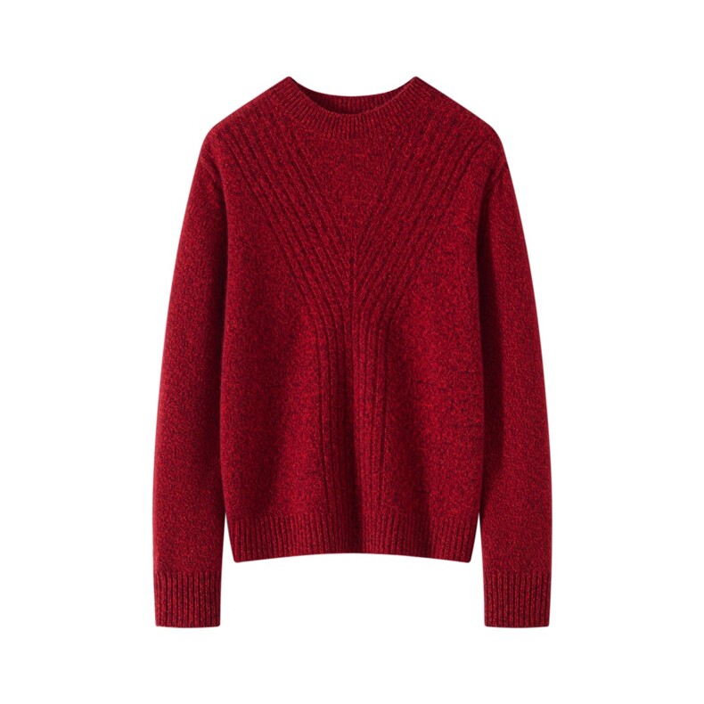 2025年秋季圆领套头时尚百搭通勤简约休闲套衫，女装羊绒衫，泓仟羊绒