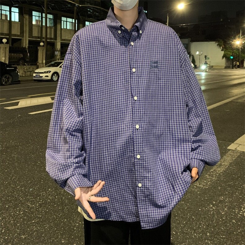 衬衫标准潮潮流原宿慵懒夏季简约日常青春流行气质,男装衬衫,星座716-3