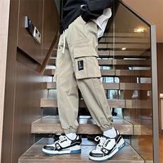 春款港风休闲裤宽松运动裤拖地裤束脚裤男KP863P55，男装休闲裤，星座1204-3