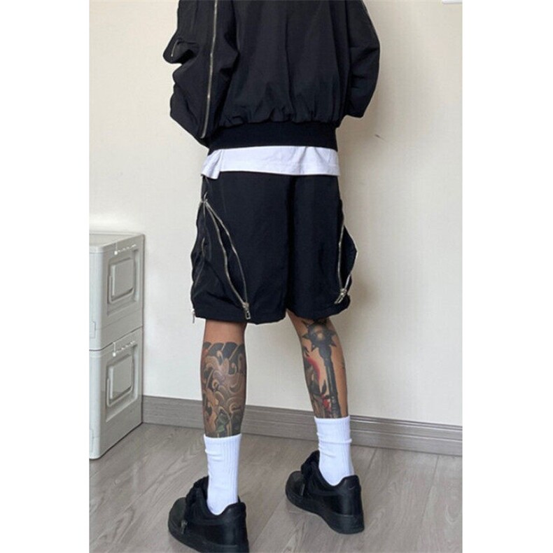 工装短裤男款夏季潮牌拉链机能裤子过膝冲锋休闲五分裤KS01,男装休闲裤,星座1116A（原606A-3）