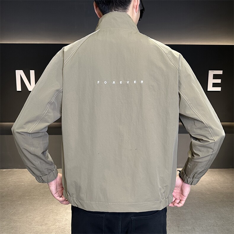 2025新款秋季夹克外套男士立领衣服潮流新品男装上衣A225-6801,男装夹克,电商A225