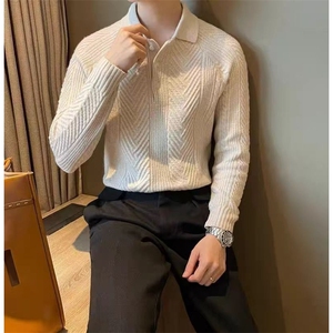 休闲男针织衫毛衣男复古男士polo衫长袖MY211-P60图片