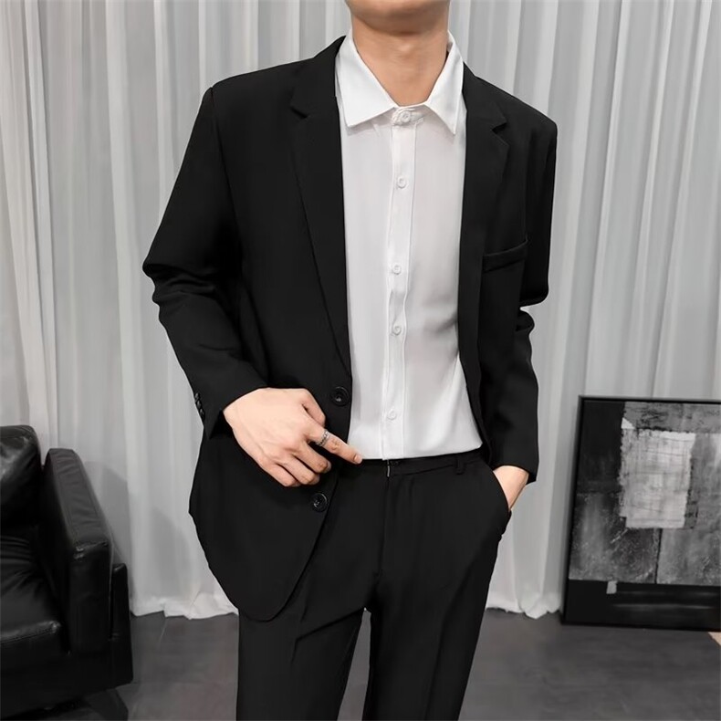 春秋新款西装男痞帅气韩版潮流炸街上衣宽松休闲外套Y72-P63,男装西服套装,星座1109-3