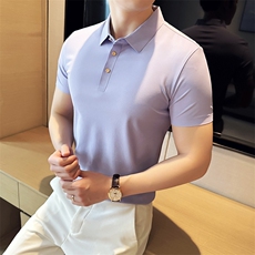 UBV16色商务2024无痕polo衫短袖男士冰丝翻领T恤夏季-T0701-P60，男装T恤，电商D342