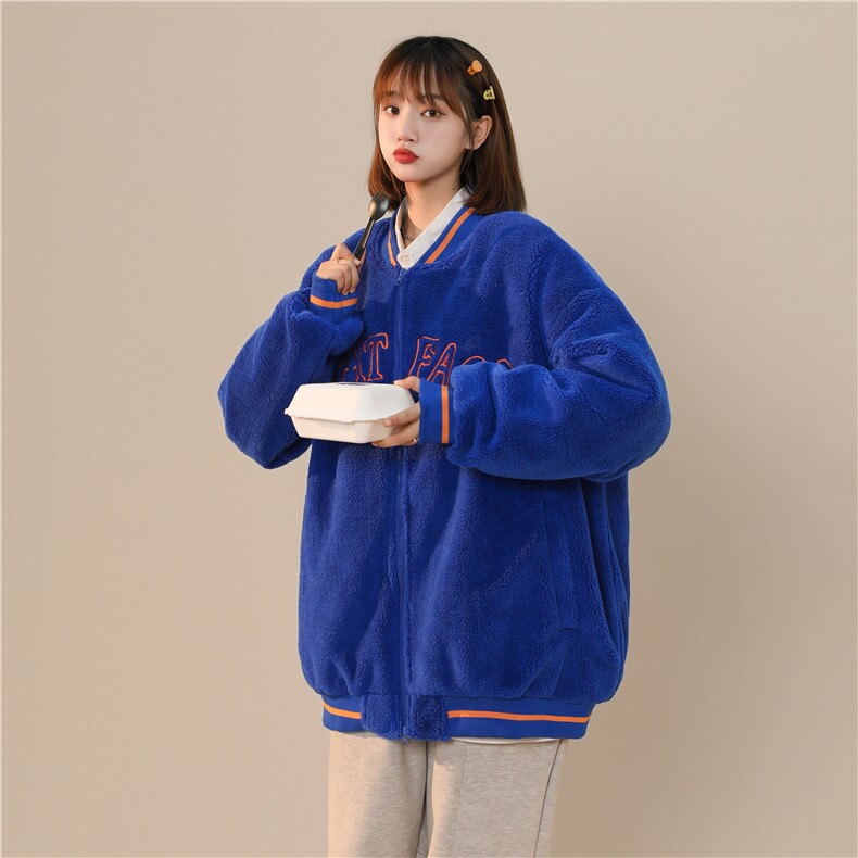 MY203-P110棒球服羊羔毛棉衣女外套夹棉花加厚棉服厚款控138,男装棉衣,星座1408-1