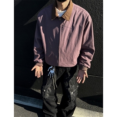 美式工装夹克水洗帆布翻领外套男xh90-特p80，男装夹克，电商B367