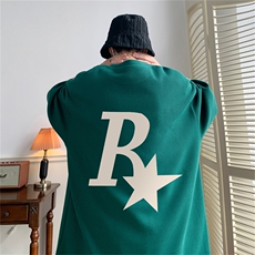 量大优重磅220克华夫格短袖T恤R星印花HT3134-P20，男装T恤，星座508（原C305）