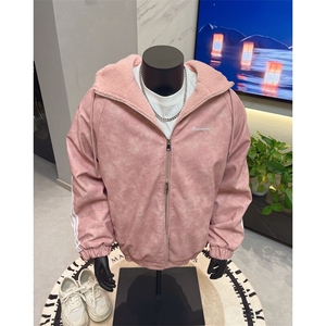 现货 档口图 羊羔毛内胆三条杠棉服美拉德皮棉衣M2412-特P100图片