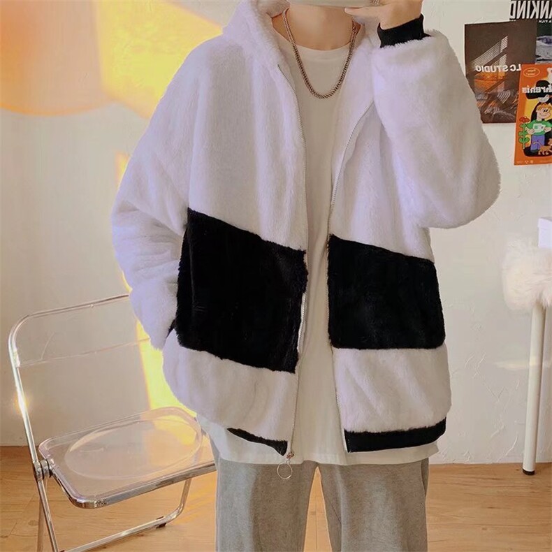 韩版潮牌夹克棉衣男士拼色秋冬羊羔毛外套连帽棉服W5174-P42,男装棉衣,星座512-2