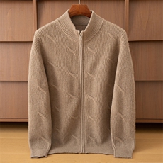 2025年秋季时尚通勤简约羊绒开衫，男装羊绒开衫，米亚康羊绒