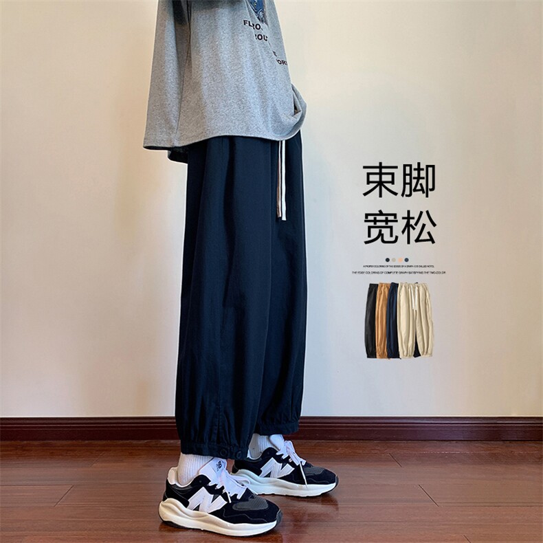 纯棉工装灯笼裤男宽松直筒日系九分阔腿裤子-A651TP45控68,男装工装外套,电商B241