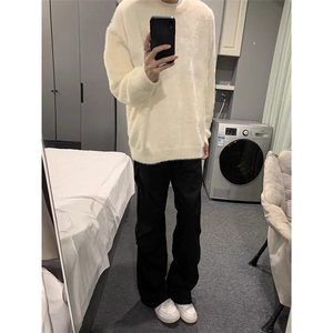有货DMY519-批50马海毛软糯毛衣男款冬季高级感痞帅慵懒图片