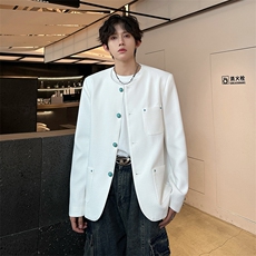 秋季新款设计师款绿松石纽扣小香风夹克外套A210A-JK03-P115，男装夹克，电商A210A