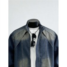 1506/QJK86250/P75美式复古解构水洗做旧黄泥染拼接宽松夹克潮，男装夹克，星座1506