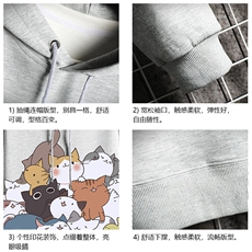 WY2162-P40纯棉连帽卫衣男大码运动帽衫宽松薄外套网格挂拍，男装卫衣，电商A040A
