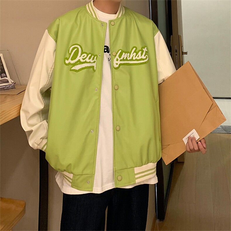 春秋季港风休闲刺绣夹克ins潮流外套美式高街棒球服   W1729-P68图片