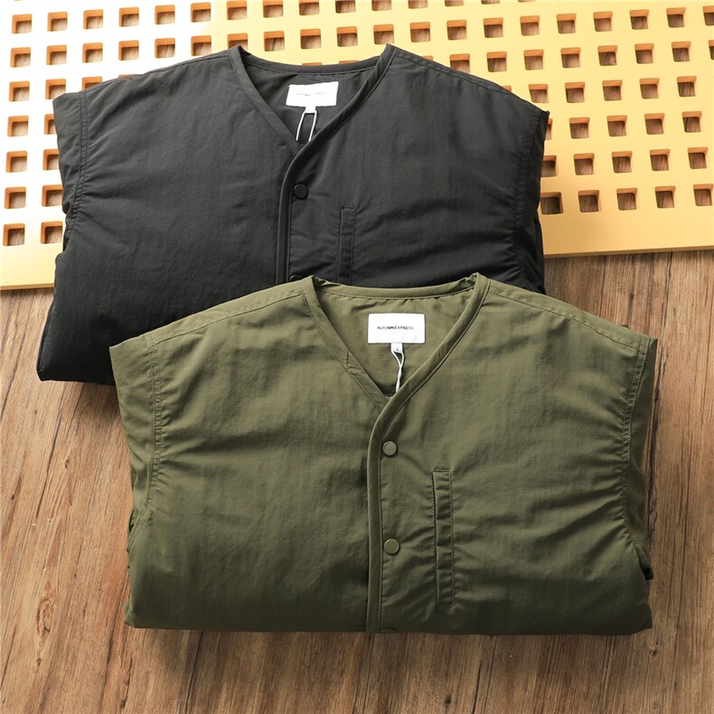 冬男士加厚夹棉轻盈保暖复古宽松休闲V领棉衣棉服外套TT2278P76,男装棉衣,星座1013-5