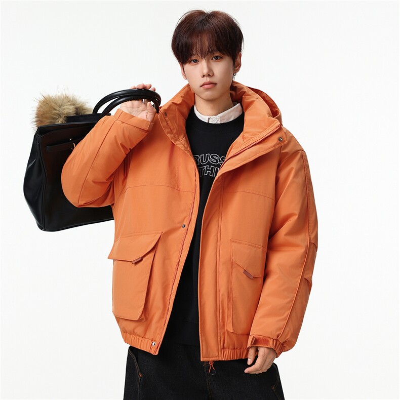 新款冬季大码羽绒棉服棉袄连帽工装韩版宽松外套A436-2533-P98图片