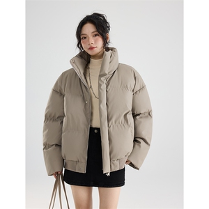 冬季clean立领棉服中性加厚PU皮短款棉衣 HZ8810-特P72不议价图片
