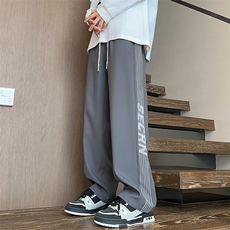休闲裤男款春秋潮牌宽松直筒裤子男时尚帅气青少年长裤K519-P40，男装休闲裤，星座308B-2