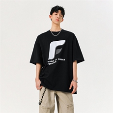 重磅纯棉2025夏装情侣字母宽松圆领短袖T恤A025-WD1011-P30控48，男装T恤，电商A025