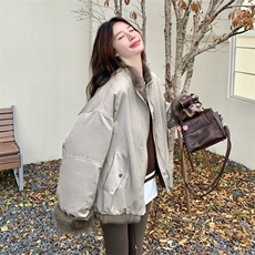 新款毛毛内胆派克服2D014-10027-P185-K288，女装短外套，2D014