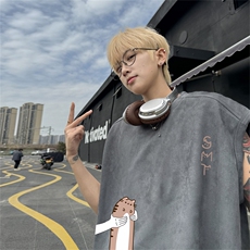 麂皮绒连帽背心坎肩男T恤美式港风JB452-特p19控38，男装背心/马甲，电商B370
