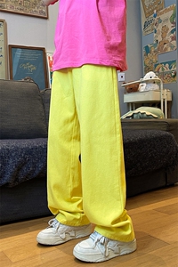 8XL-M特大码高级垂坠感休闲裤男薄款冰丝裤宽松直筒拖地裤K964P48图片