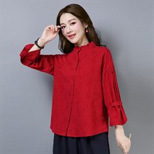 蕾丝衫/雪纺衫2021年春季圆领长袖纯色修身显瘦百搭潮流简约个性，女装蕾丝衫/雪纺衫，独衣靓