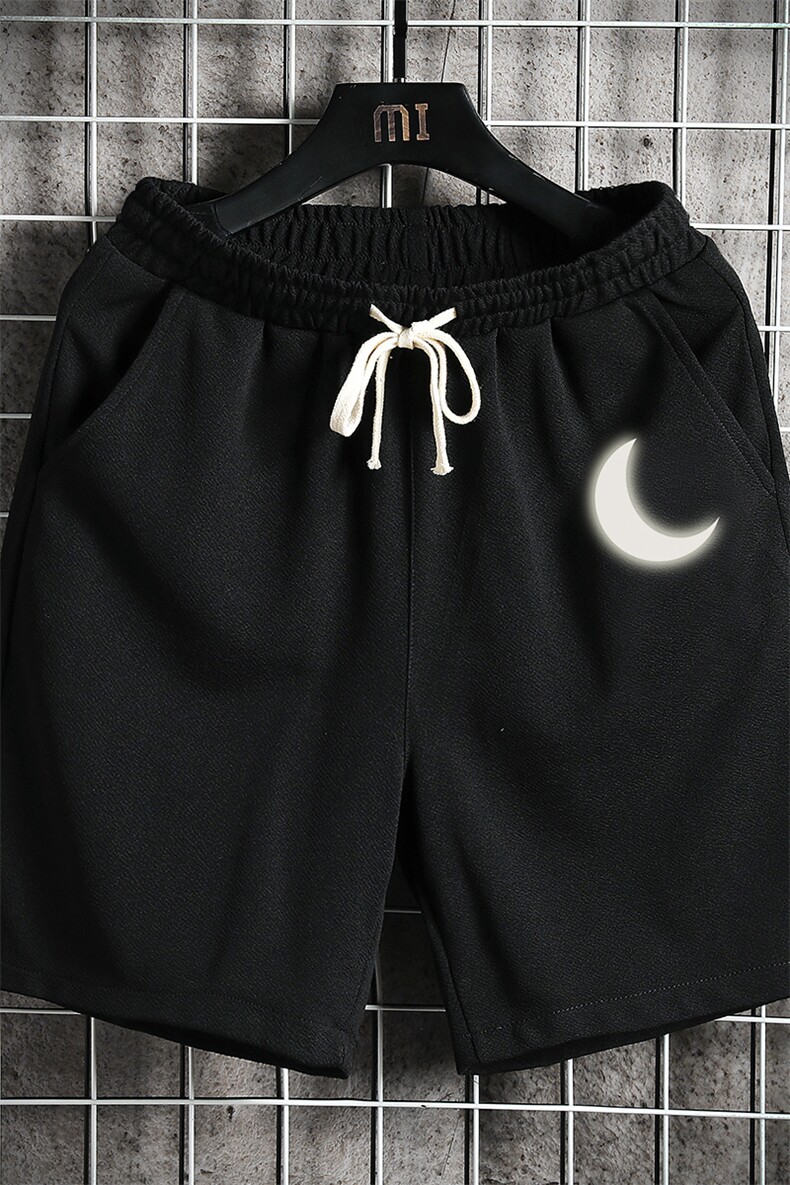 MK37055-P15冰丝短裤男士大码宽松休闲五分裤男运动中裤网格挂拍,男装休闲裤,电商A040A