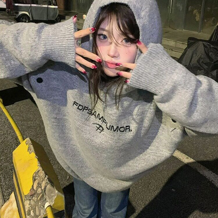 【有货】DM244-P65美式刺绣连帽毛衣男女设计感袖子可拆卸针织衫,男装针织衫/毛衣,星座603-2