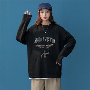 中性风2023秋冬季新款男女同款情侣圆领毛衣百搭针织衫M806P45，男装针织衫/毛衣，电商B220
