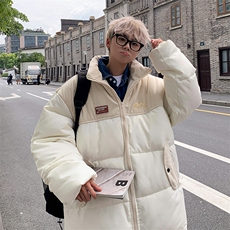 灯芯绒拼接刺绣棉服男女棉衣立领棉袄外套面包服3357-P80控108，男装棉衣，星座207