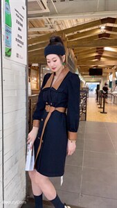 牛仔连衣裙,女装连衣裙,锦华秀逸