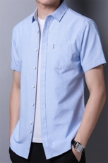 AD2550钱塘2020-3夏季新款男士商务休闲精品短袖衬衣P65，男装衬衫，钱塘207-3