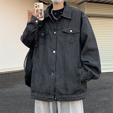 F119-P60春季潮牌宽松卡通印花夹克港风多口袋工装牛仔外套男，男装夹克，星座512-6